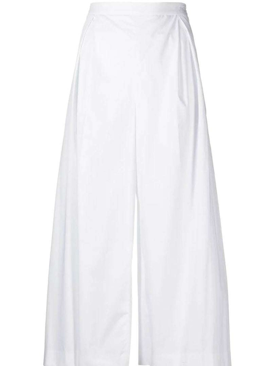 Clothing * | Vince 'Cropped Pleat Detail Wide Leg Trousers'