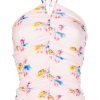 Clothing * | Ganni 'Floral Ruched Halterneck Top'