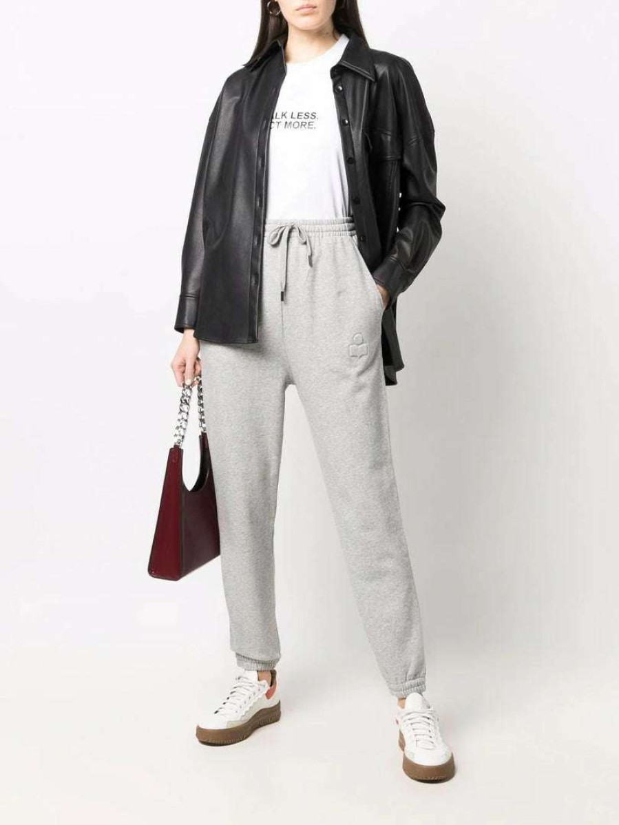 Clothing * | Isabel Marant Etoile Clothing Grey 'Maloni' Jogging Bottoms