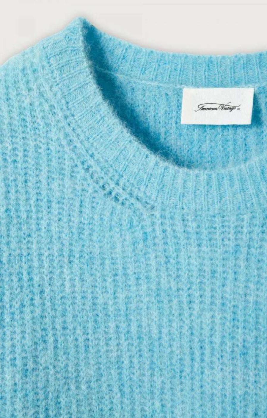 Clothing * | American Vintage Blue 'East Rn' Knit Sweater