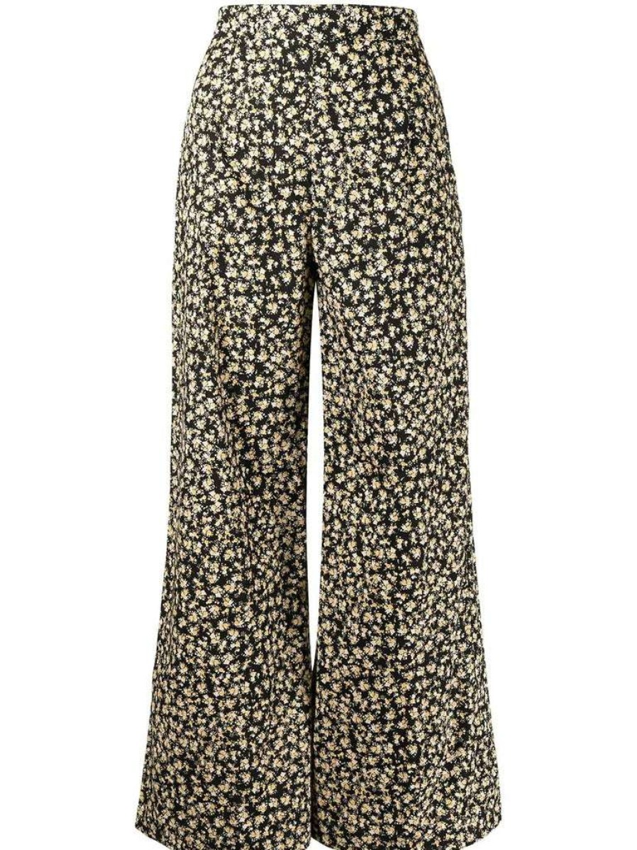 Clothing * | Faithfull The Brand Clothing 'Lario' Flared Floral Trousers