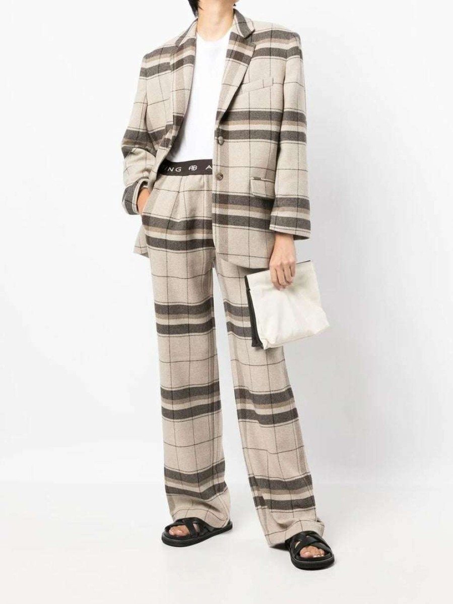 Clothing * | Anine Bing Clothing Checked 'Quinn' Wool Blazer