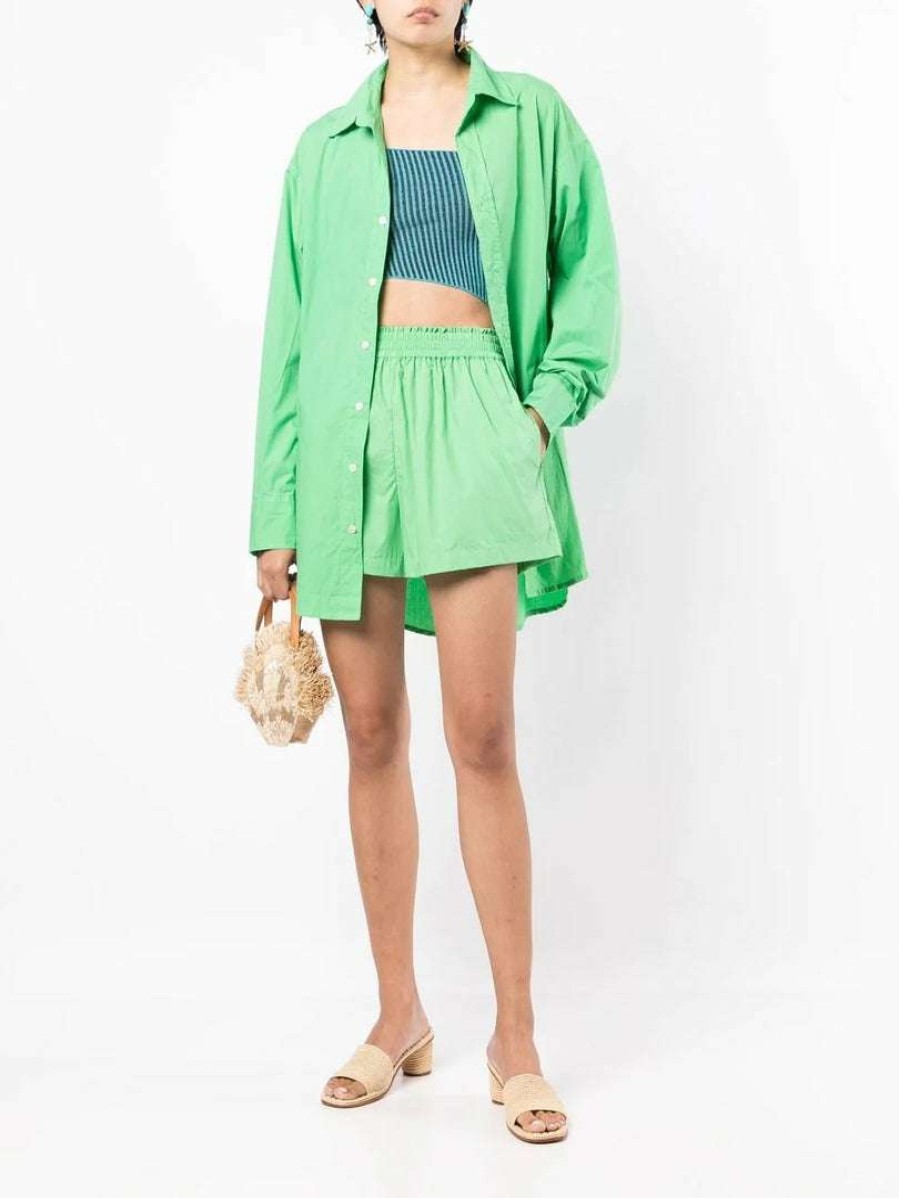 Clothing * | Faithfull The Brand New In Green 'Vega Shirt Dress'