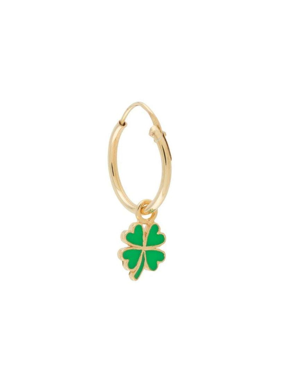 Accessories * | Wilhelmina Garcia Accessories 'Lucky Clover Hoop Earring'