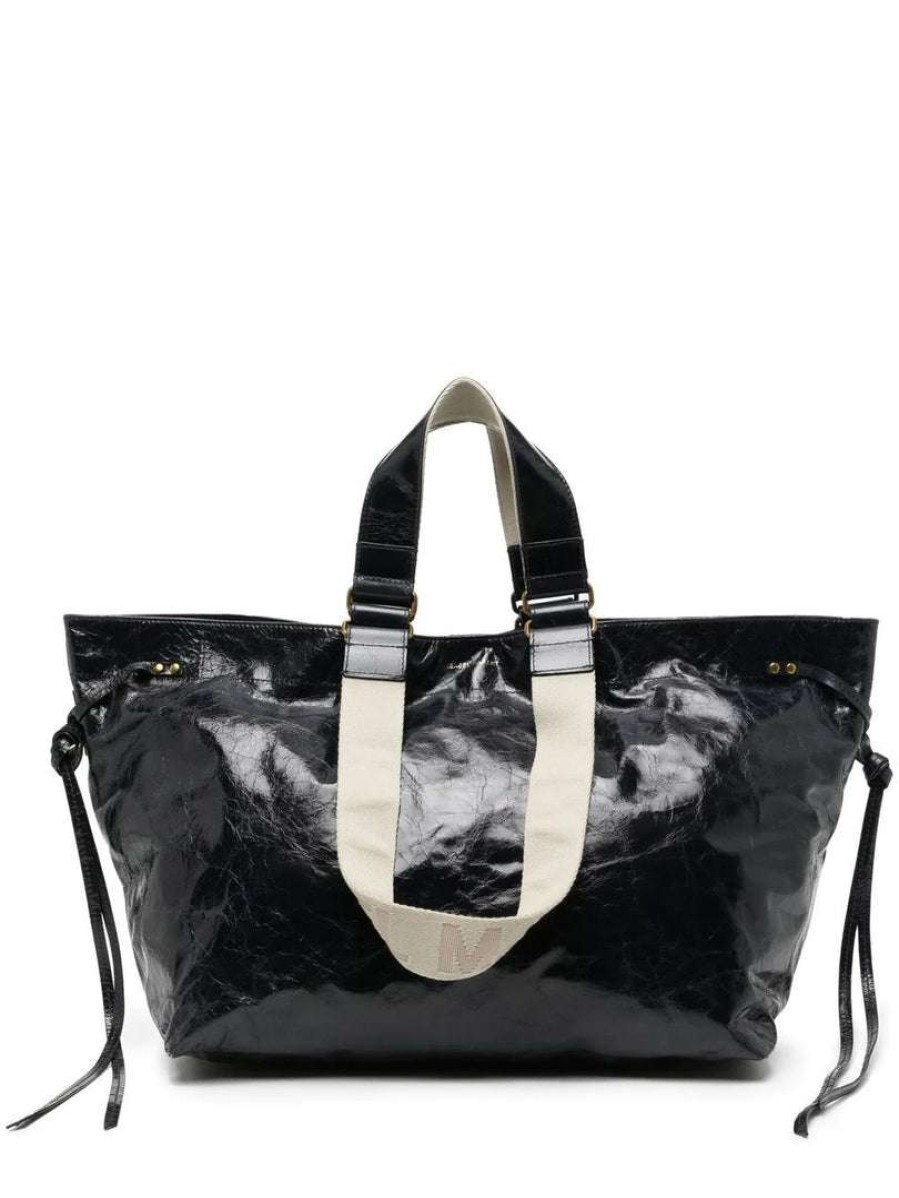 Bags * | Isabel Marant Faded Night 'Wardy' Crinkle Effect Tote Bag Bags