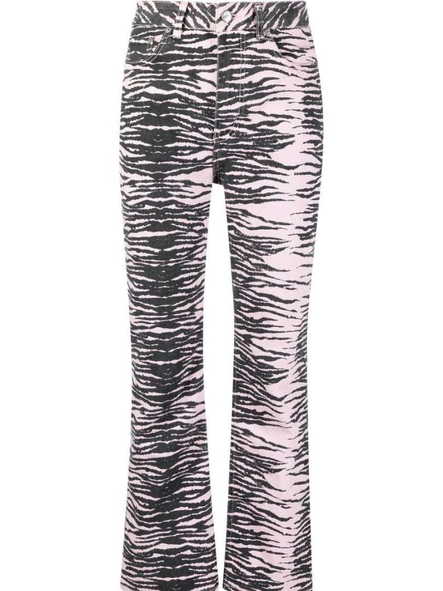 Clothing * | Ganni 'Zebra Jeans'