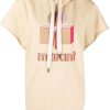 Clothing * | Isabel Marant Etoile Honey Toned Oversized 'Milesy' Short Sleeve Logo Hoodie Clothing