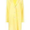 Clothing * | Harris Wharf London Clothing Yellow 'Pressed Wool Light Overcoat'