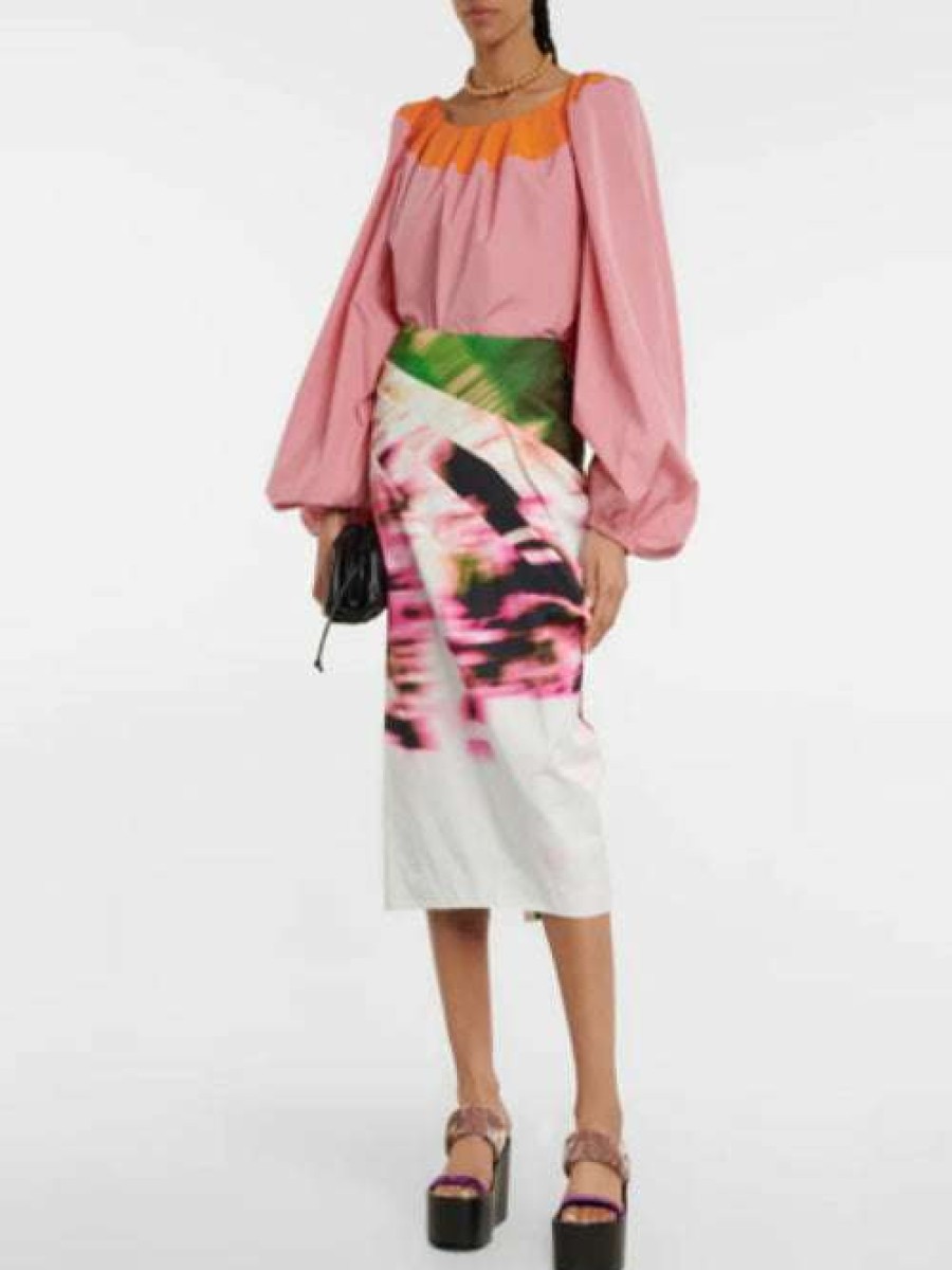 Clothing * | Dries Van Noten Clothing 'Samy' Abstract Print Skirt