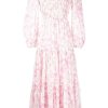 Clothing * | Rixo London 'Brooke' Shirred Floral Palm Maxi Dress