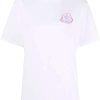 Clothing * | Moncler White 'Logo Printed T-Shirt'