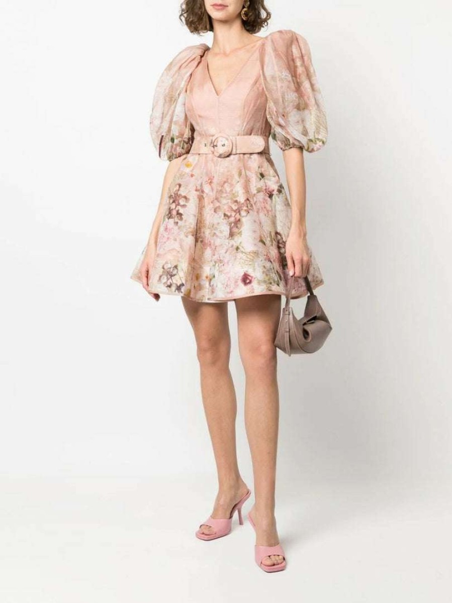 Clothing * | Zimmermann 'Dancer Puff Sleeve Mini Dress'