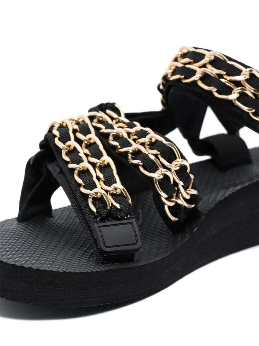 Shoes * | Arizona Love Shoes Gold 'Trekky Trio Chain' Sandals