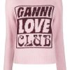 Clothing * | Ganni 'Knitted Love Club Sweater'