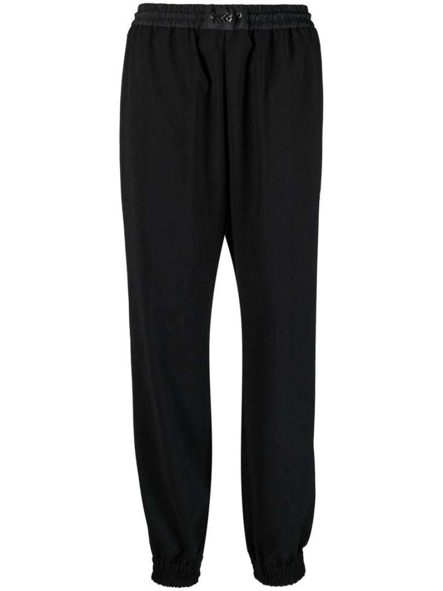 Clothing * | Moncler 'Black Drawstring Trousers'