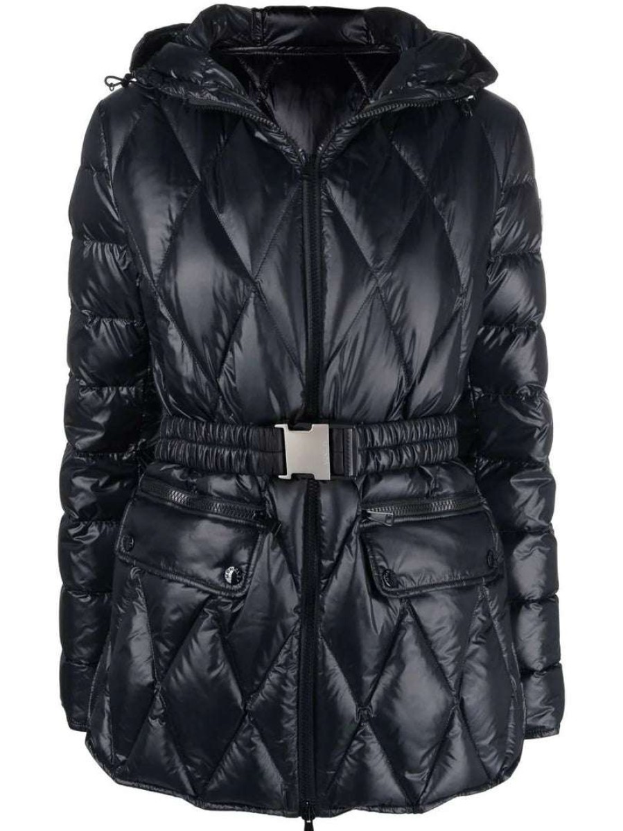 Clothing * | Moncler Black 'Serignan' Short Parka