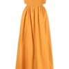 Clothing * | Faithfull The Brand Orange 'Deva' Strapless Dress