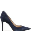 Shoes * | Sam Edelman Shoes Navy 'Hazel' Suede Court Heels