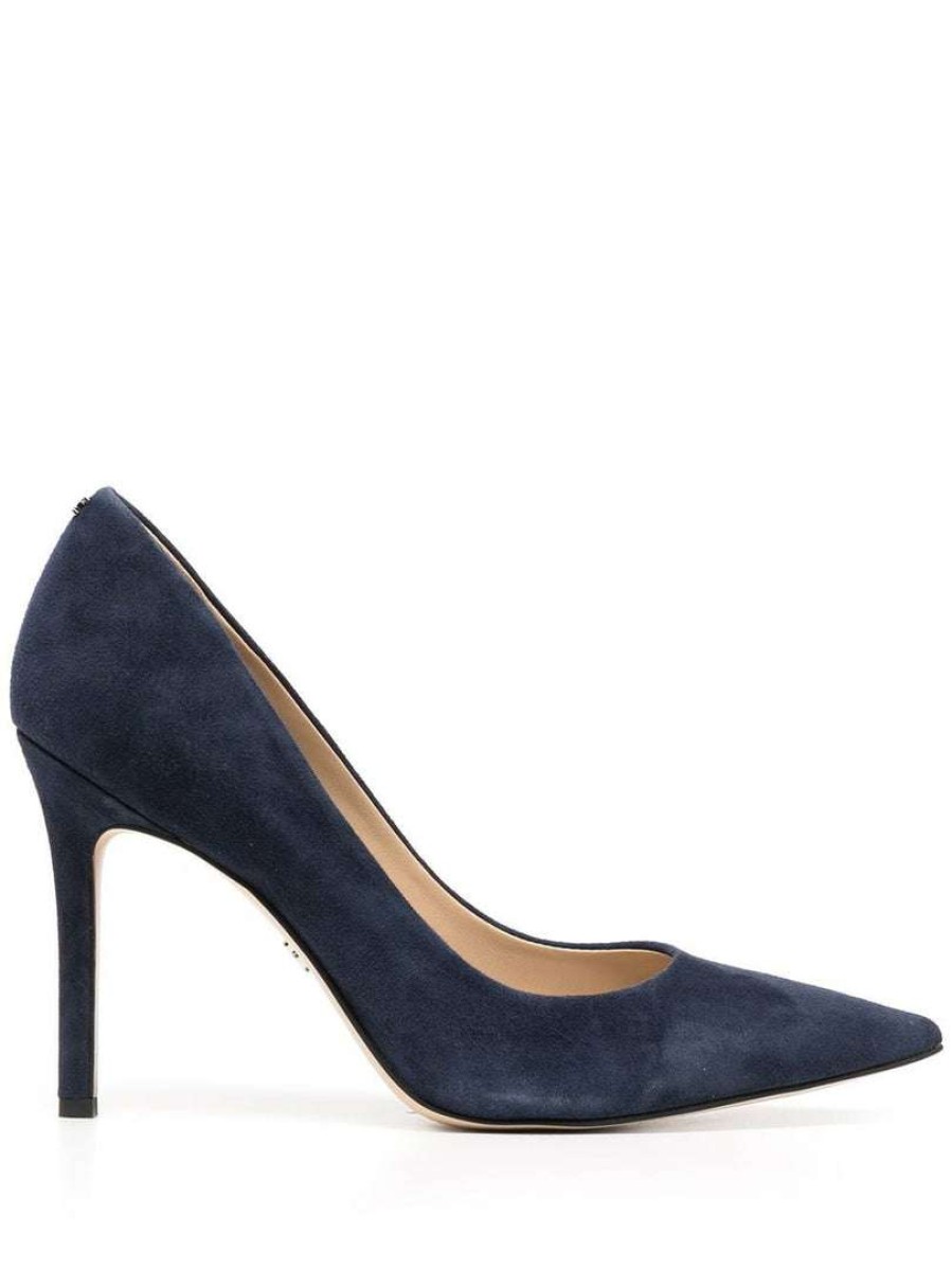 Shoes * | Sam Edelman Shoes Navy 'Hazel' Suede Court Heels