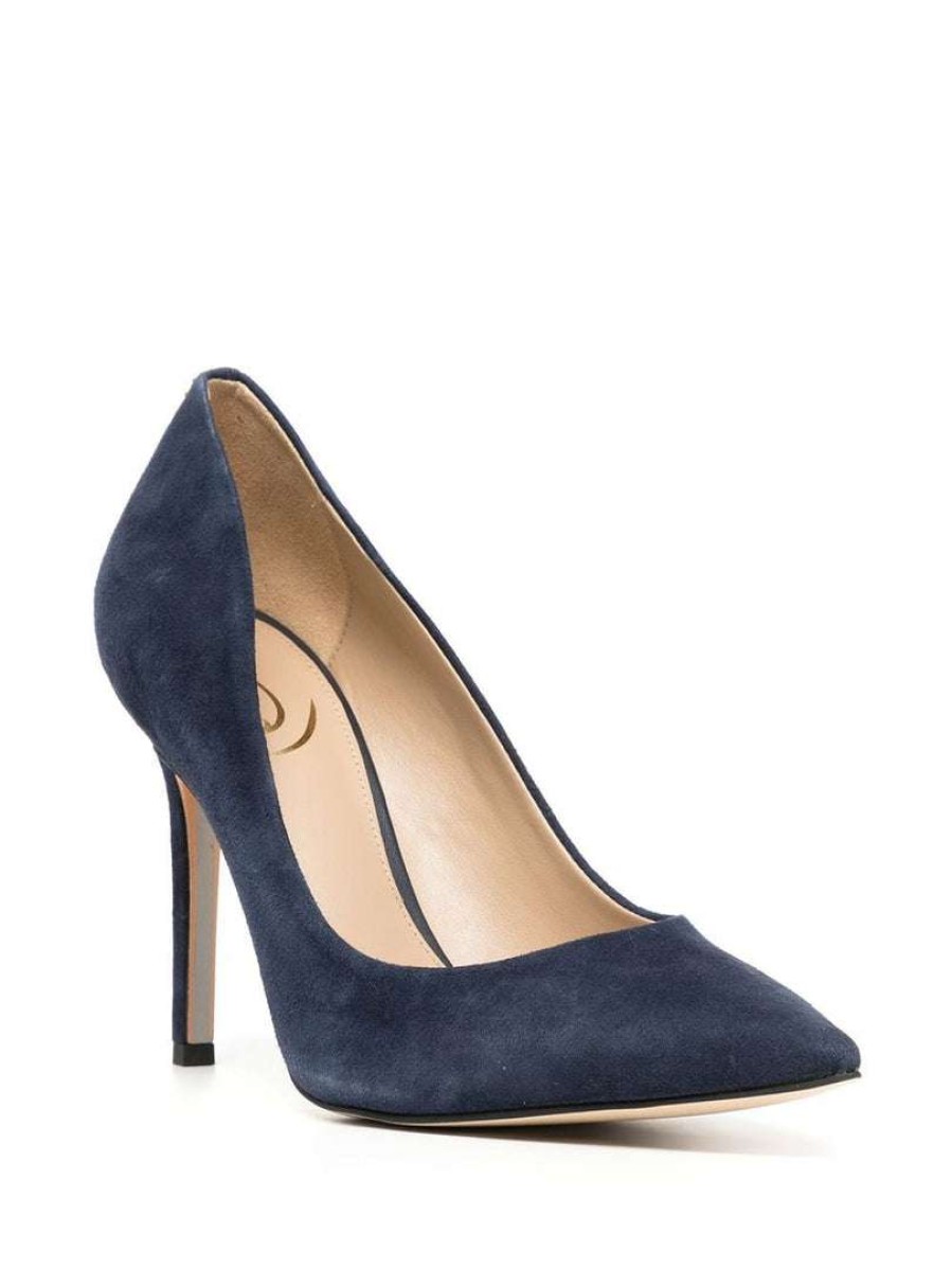 Shoes * | Sam Edelman Shoes Navy 'Hazel' Suede Court Heels