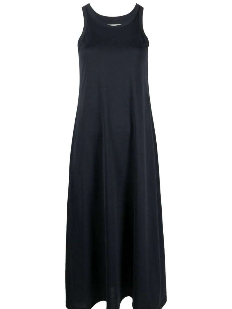 Clothing * | Studio Nicholson Clothing Navy 'Flint' Racer Vest Dress