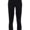 Clothing * | Moncler Black 'Brand Detailed Perforated Leggings'