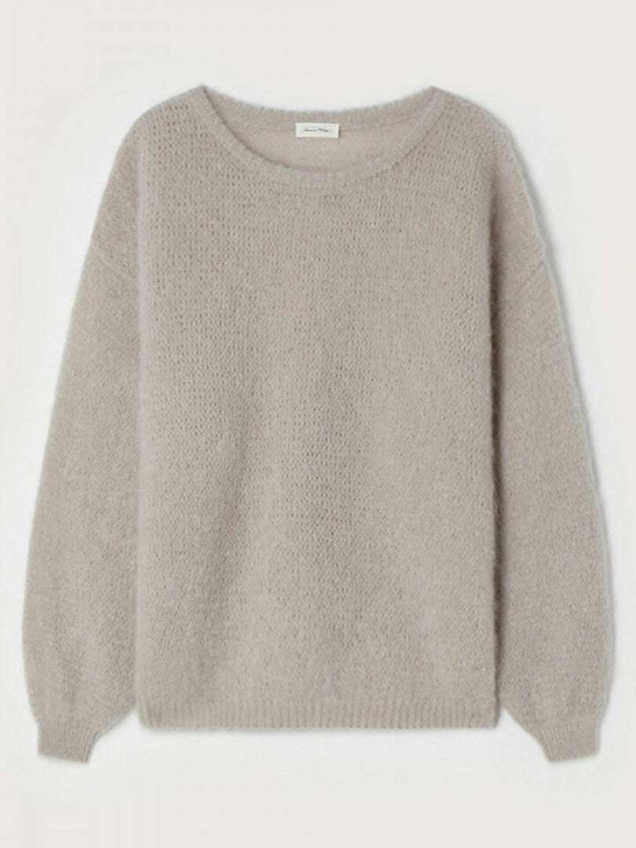 Clothing * | American Vintage Taupe Oversized 'Pinobery' Mohair Sweater Clothing