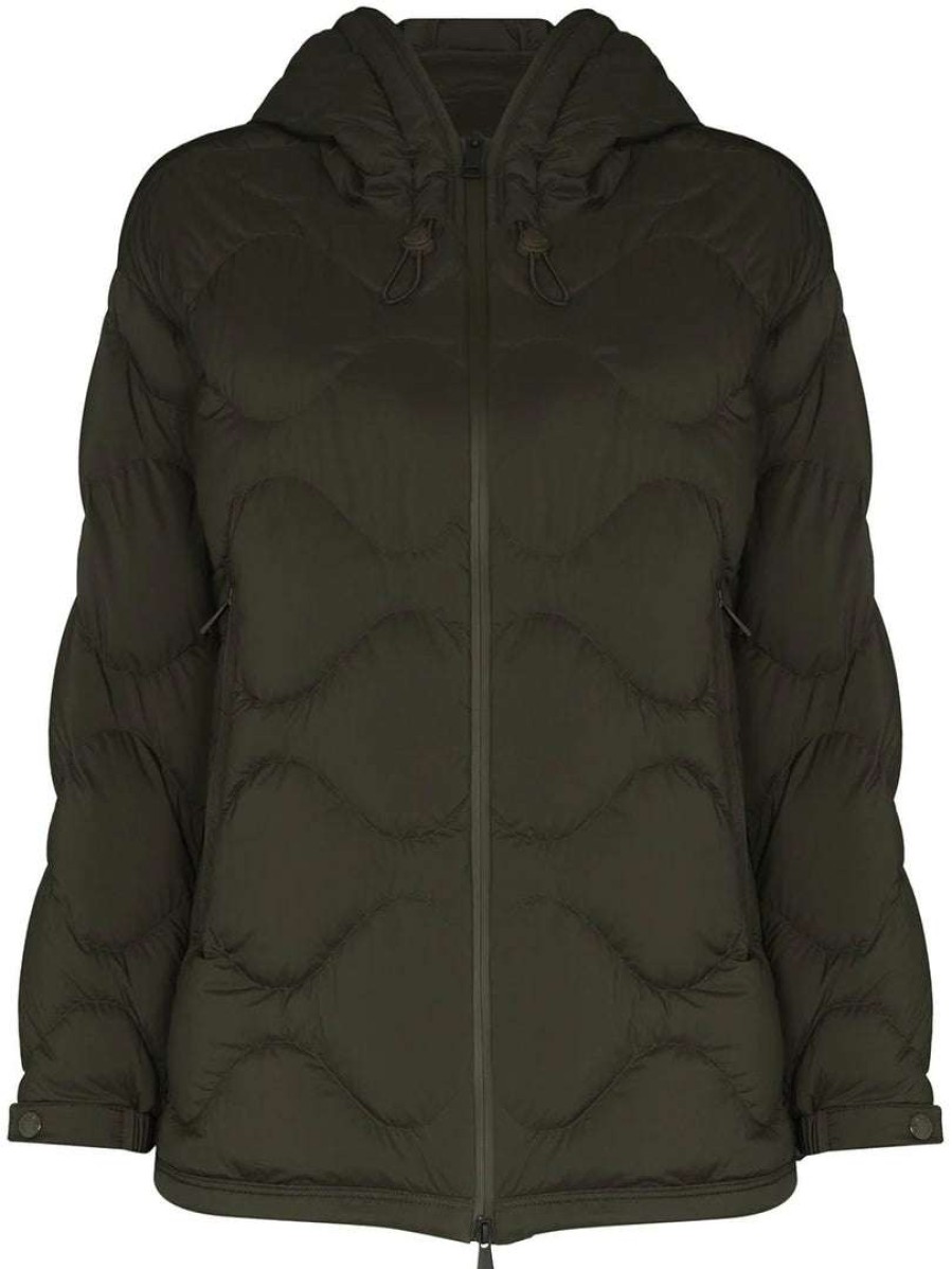 Clothing * | Moncler Military Green 'Lepturus' Hooded Bomber Jacket