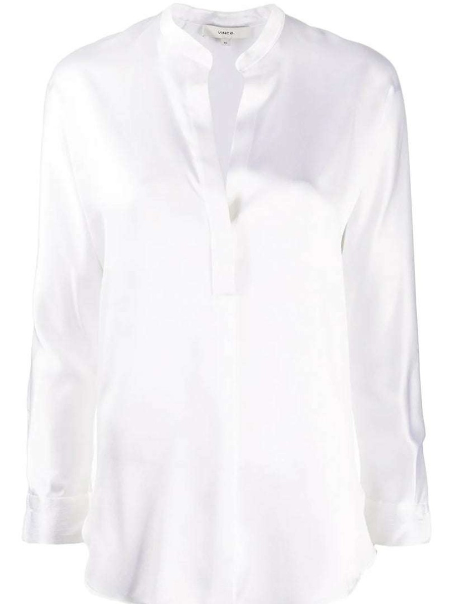 Clothing * | Vince White 'Silk Blouse' Clothing