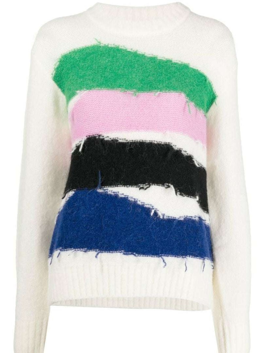 Clothing * | Baum Und Pferdgarten 'Cecilee' Frayed Stripe Knit Sweater Clothing