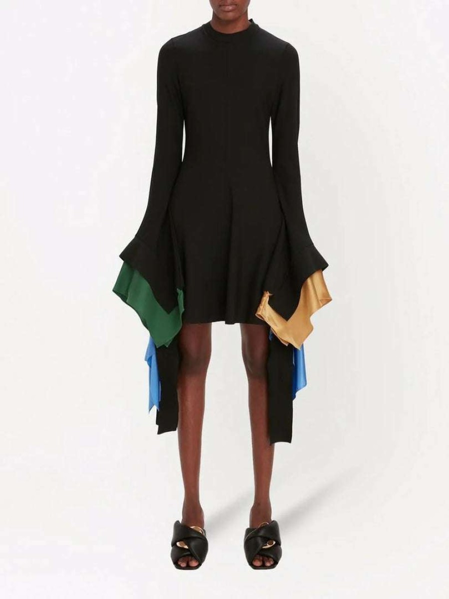 Clothing * | Jw Anderson 'Fluted Sleeve Fitted Mini Dress'