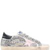 Shoes * | Golden Goose Shoes 'Superstar Silver Glitter Pink Star Trainers'