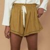 Clothing * | Sancia Clothing Green 'Lucia' Linen High Waist Shorts