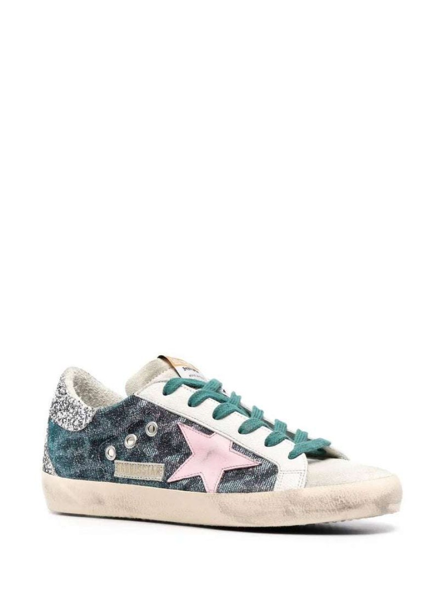 Shoes * | Golden Goose 'Super-Star' Iridescent Leopard Sneakers