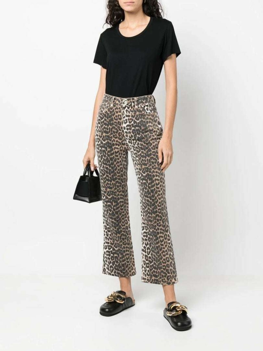 Clothing * | Ganni 'Leopard Jeans'