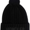 Accessories * | Moncler 'Logo Detail Pom Pom Hat'