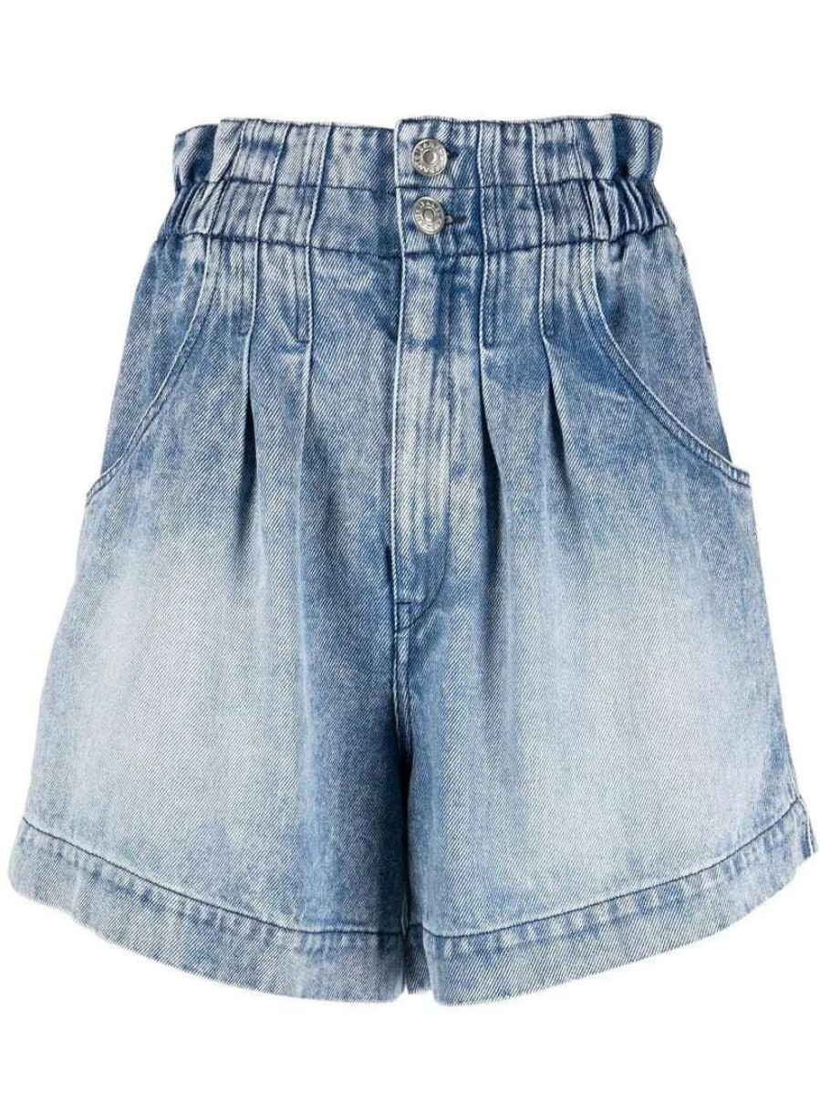 Clothing * | Isabel Marant Etoile 'Teresa' Denim Paperbag Shorts Clothing