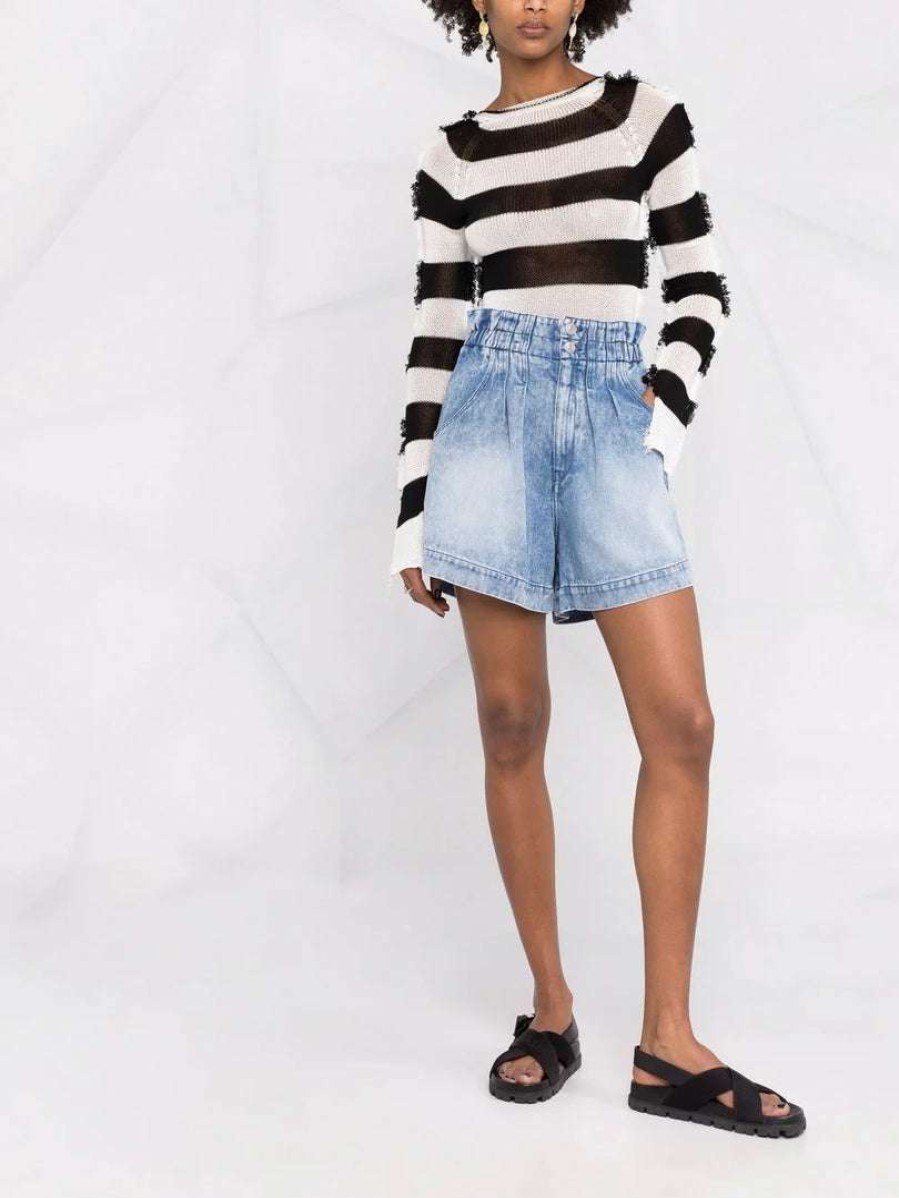 Clothing * | Isabel Marant Etoile 'Teresa' Denim Paperbag Shorts Clothing