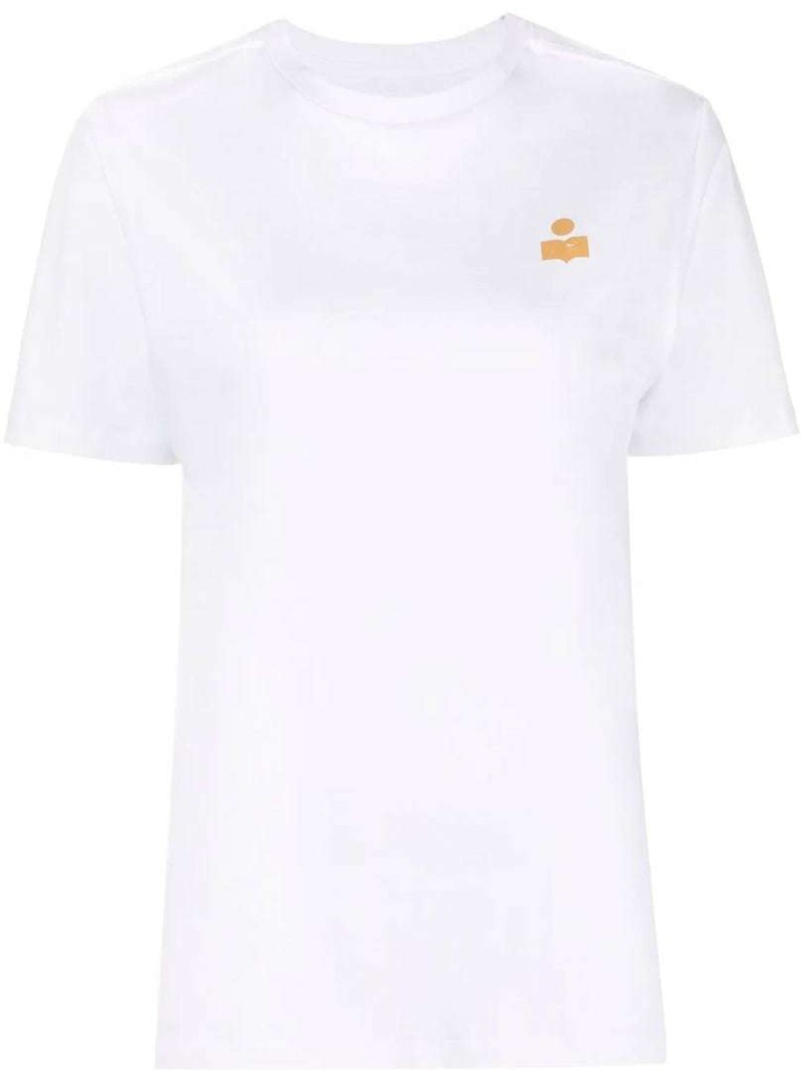 Clothing * | Isabel Marant Etoile Clothing 'Zewel' Ochre Logo T-Shirt