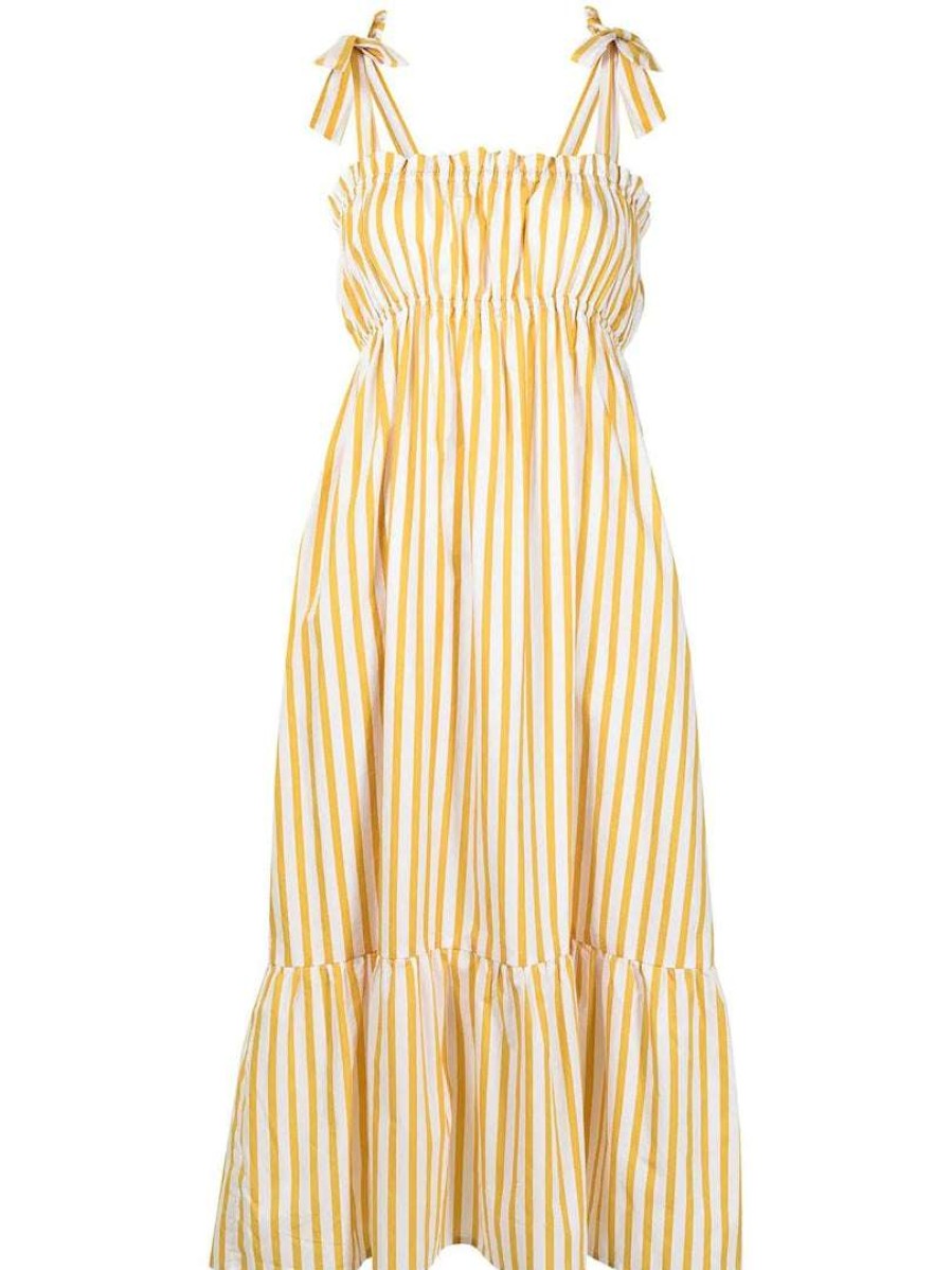 Clothing * | Faithfull The Brand 'Gia' Stripe Midi Dress Clothing