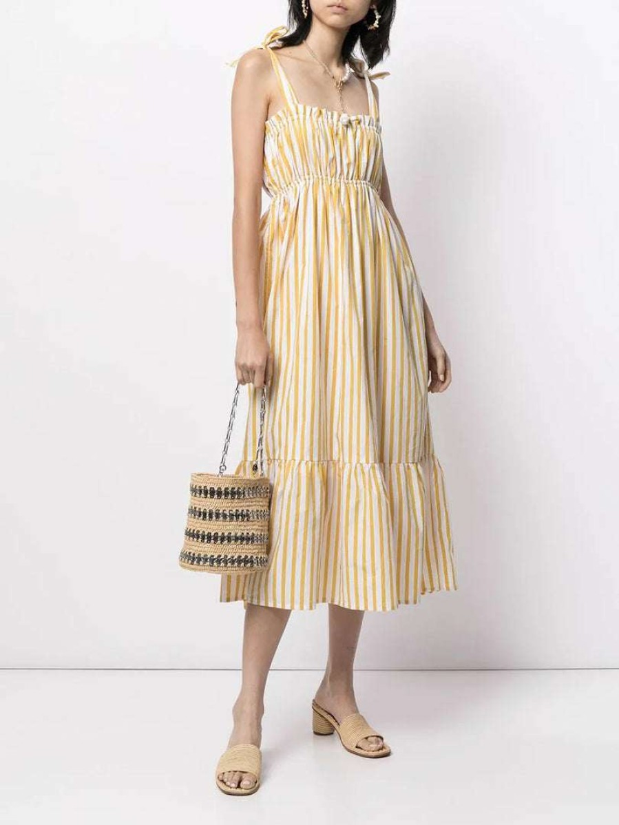 Clothing * | Faithfull The Brand 'Gia' Stripe Midi Dress Clothing