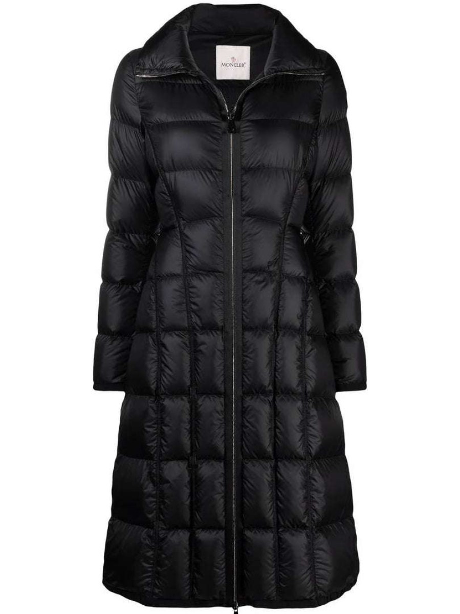 Clothing * | Moncler Black 'Bellevalia' Long Coat