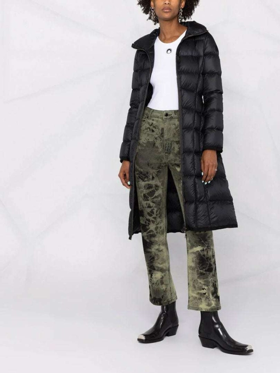 Clothing * | Moncler Black 'Bellevalia' Long Coat