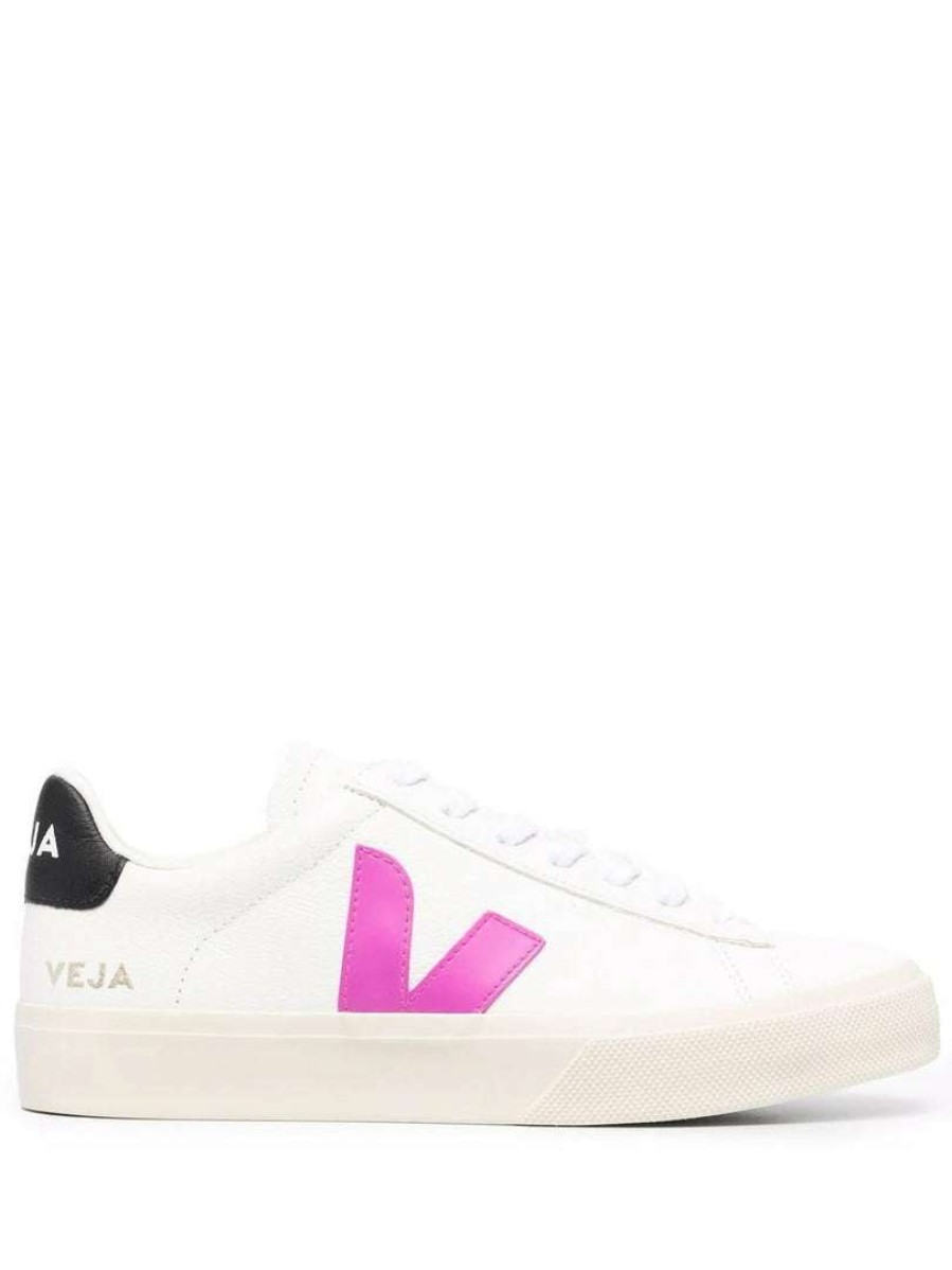 Shoes * | Veja White 'Campo' Chromefree Trainers