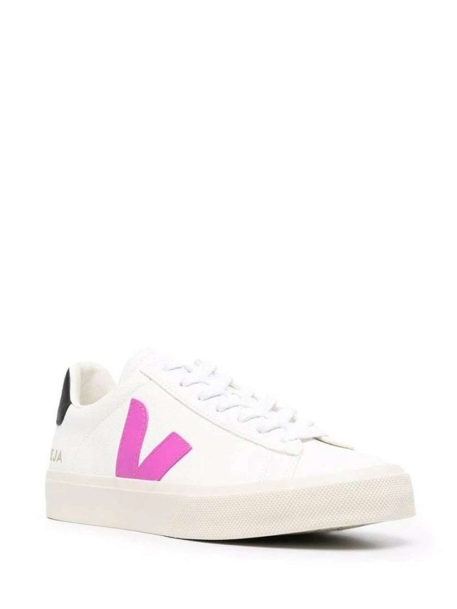 Shoes * | Veja White 'Campo' Chromefree Trainers