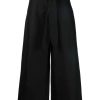 Clothing * | Vince Black 'Tie Front Wide Leg Trousers'