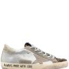 Shoes * | Golden Goose 'Super-Star' Silver Leopard Tongue Sneakers