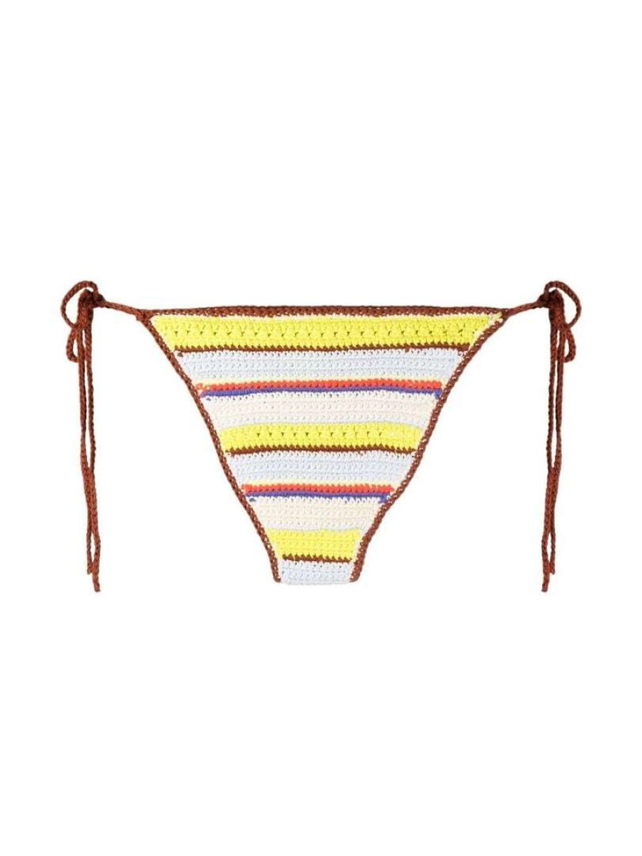 Clothing * | Ganni 'Crochet Striped Bikini Bottoms'