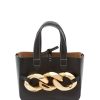 Bags * | Jw Anderson Bags Black Ss22 'Mini Chain Tote Bag'