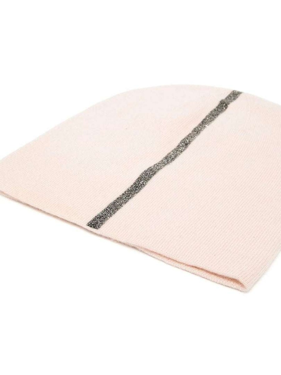 Accessories * | Warm Me Light Pink 'Damian Stripe Hat' Accessories